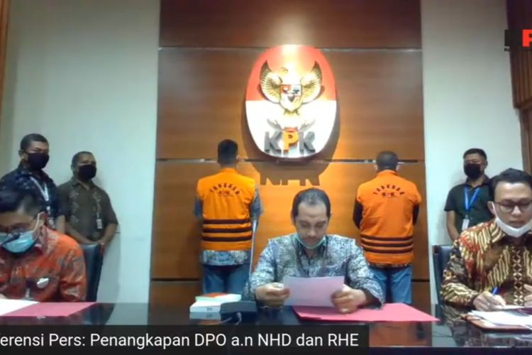 Konferensi pers penangkapan eks Sekretaris MA Nurhadi dan menantunya, Rezky Herbiyono, Selasa (2/6/2020).