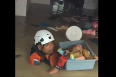 Viral, Video Anggota SAR Nasional Evakuasi Bayi Gunakan Baki Plastik