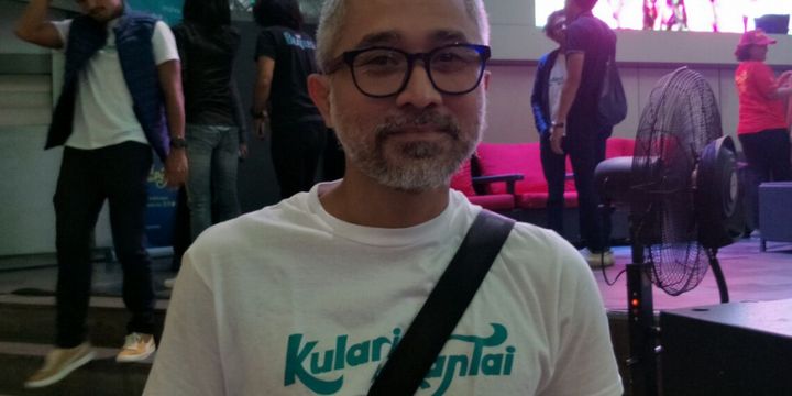 Lukman Sardi saat ditemui usai jumpa pers peluncuran trailler film Kulari Ke Pantai, di Gandaria City, Kebayoran, Jakarta Selatan, Kamis (24/5/2018).