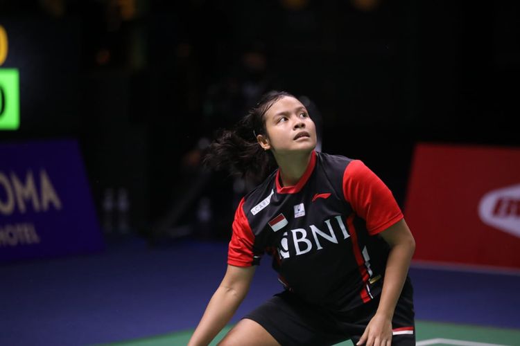 Komang Ayu Cahya Dewi bertanding dengan Chen Yu Fei (China) di partai pertama perempat final Piala Uber 2022, Kamis (12/5/2022).