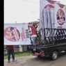 Pikap Pelat Merah Angkut Baliho Bergambar Ganjar-Mahfud di Simalungun