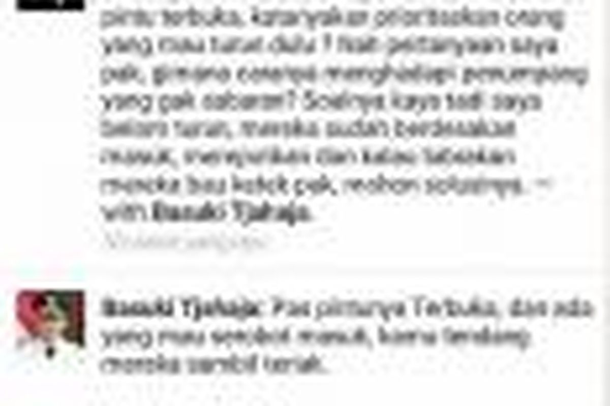 Postingan yang ramai di dunia maya perihal sebuah akun Path yang bernama Basuki Tjahaja. 

