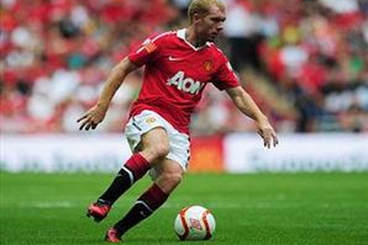 Gelandang Manchester United, Paul Scholes.