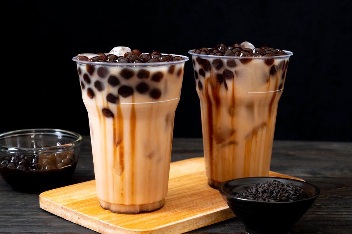 Ilustrasi bubble milk tea