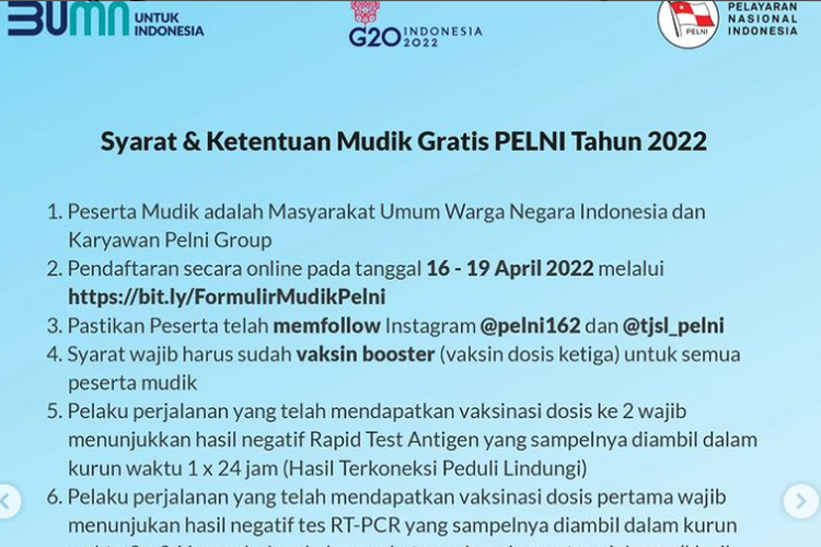 Mudik Gratis Pelni 2022