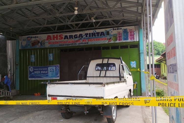 Tempat kejadian pembunuhan pemilik bisnis isi ulang air minum di Tembalang, Kota Semarang