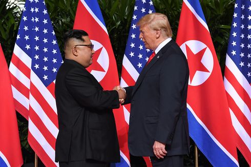 Bahas Jabat Tangan Kim Jong Un, Trump Yakin Korut Bakal Denuklirisasi
