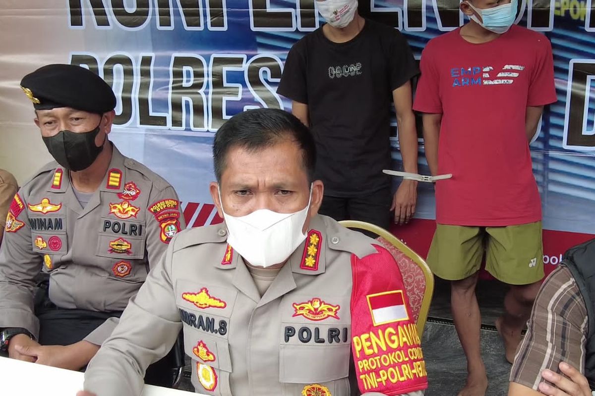 Kapolres Depok Kombes Pol Imran Edwin Siregar di Polres Depok, Kamis (13/1/2022).