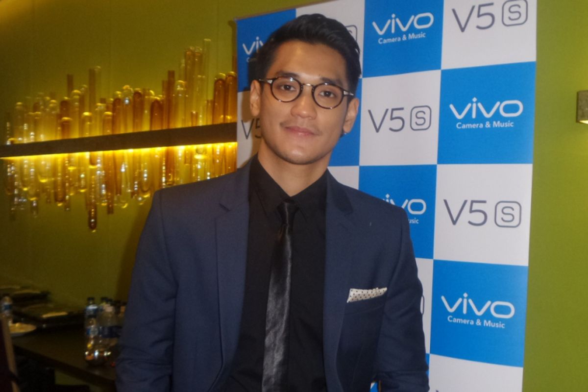 Afgansyah Reza usai peluncuran Vivo V5s di Hotel Raflles, Jakarta Selatan, Rabu (10/5/2017) sore.