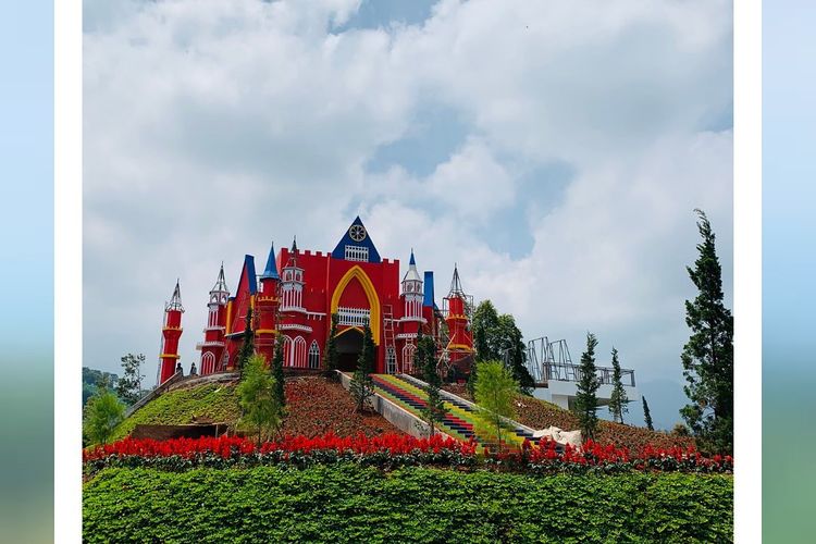 Bangunan kastil di Florawisata D'Castello Ciater, Subang