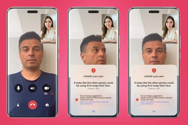 Tampilan fitur deteksi Deepfake Video di Honor Magic 7 Pro.