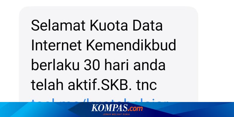 Kuota Gratis Kemendikbud Cair Besok Ini Cara Ceknya Untuk Semua Operator Halaman All Kompas Com