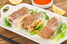 Resep Lumpia Basah Vietnam Isi Daging Panggang, Pakai Rice Paper