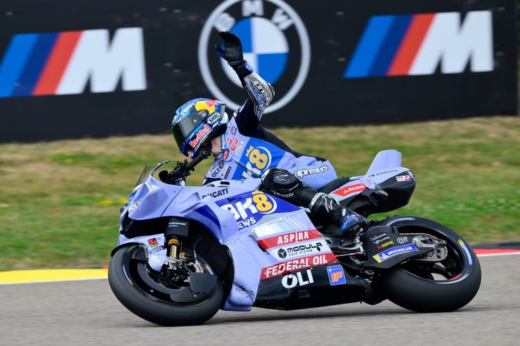 Alex Marquez saat berlaga pada MotoGP Jerman 2025