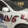 Polisi yang Coreti Mapolres Luwu dengan Tulisan 