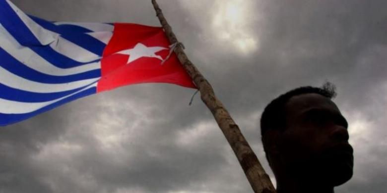 Bendera Papua merdeka.