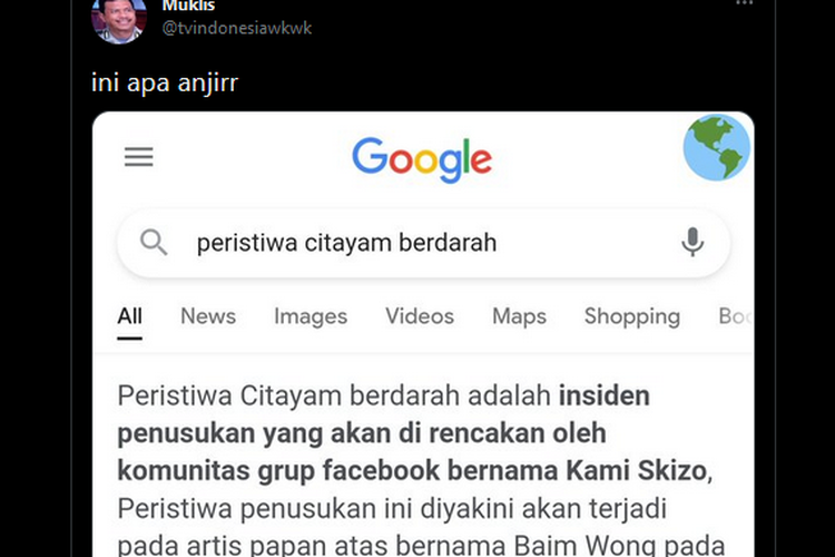 unggahan viral peristiwa citayam berdarah di wikipedia