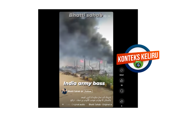 Klarifikasi, video ini bukan dampak serangan Pakistan ke India. Namun kebakaran di Jepara, Jawa Tengah.