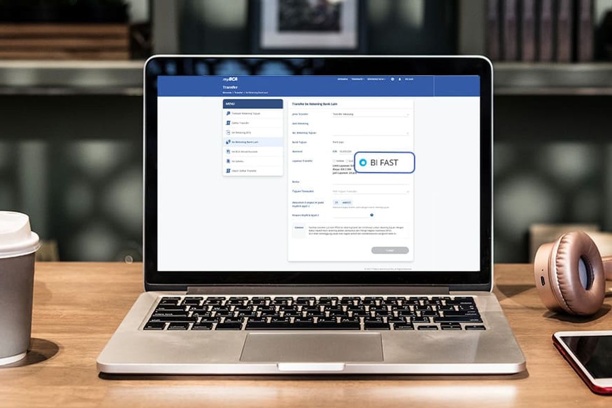 Ilustrasi transfer antar-bank via BI Fast di myBCA