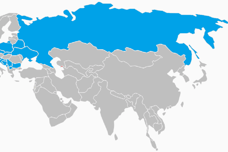 Peta Negara Bangsa Slavia di Eurasia