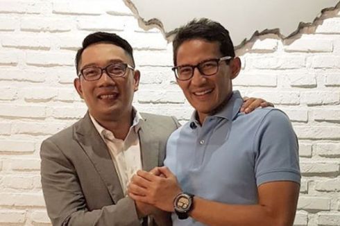 Rekonsiliasi Kedai Kopi ala Ridwan Kamil dan Sandiaga Uno