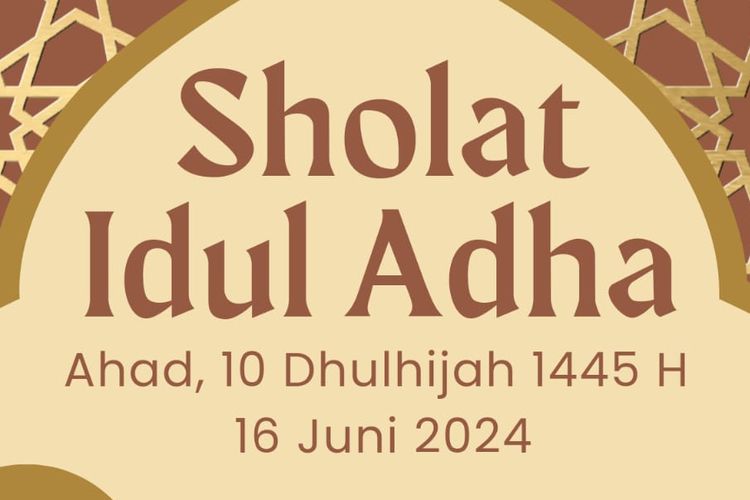 Poster berisi salat Idul Adha yang digelar MTA Perwakilan Kabupaten Magelang pada Minggu (16/6/2024).