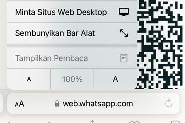 Ilustrasi cara memakai WhatsApp Web di HP.