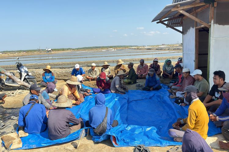 Panen Garam Saat Kemarau, Petani di Sampang Keluhkan Harga Anjlok