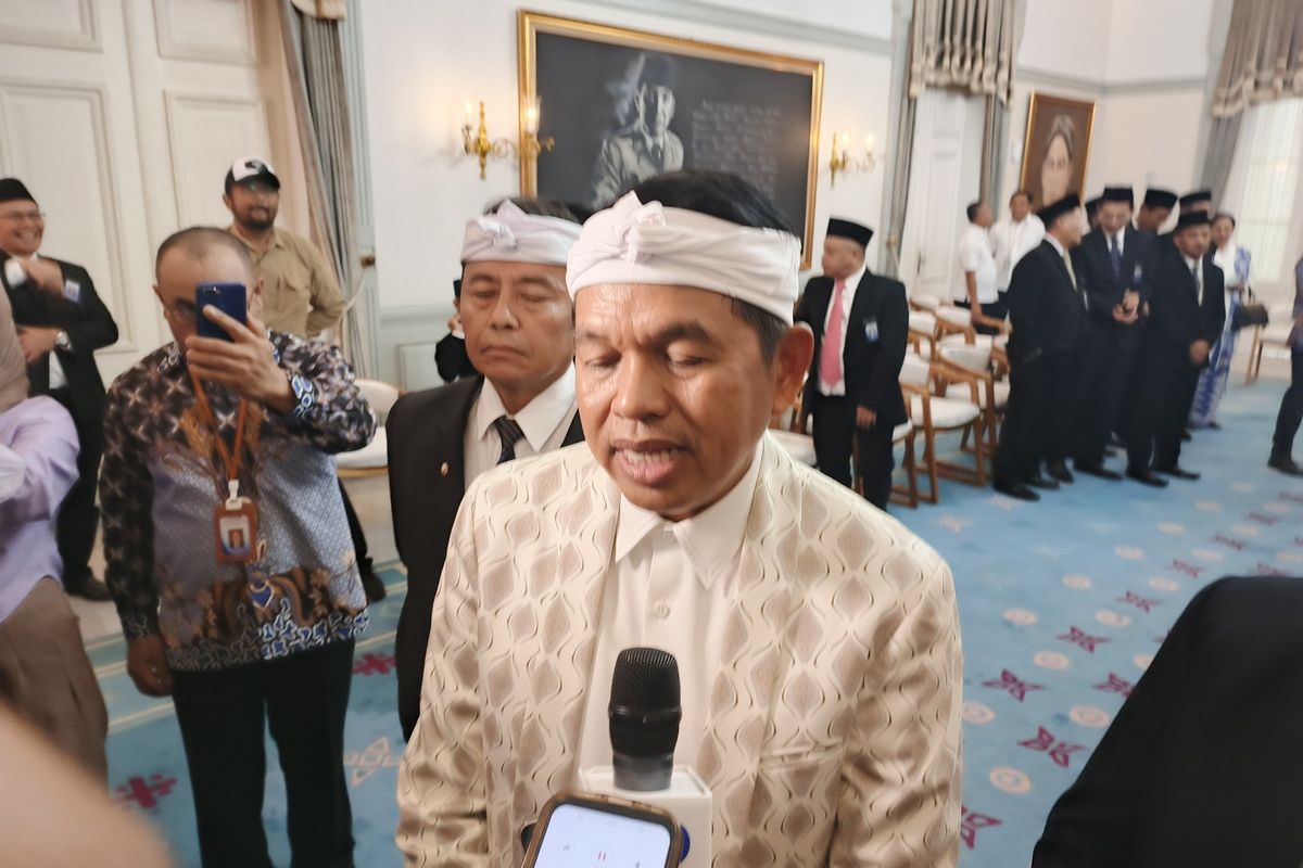 Gubernur Jawa Barat, Dedi Mulyadi saat ditemui di Gedung Pakuan, Jalan Cicendo, Kota Bandung, Rabu (20/8/2025).