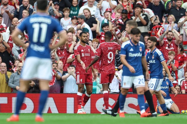 Hasil Liverpool Vs Como 1907 2-0: Jeremy Jacquet Cetak Gol Pertama untuk The Reds