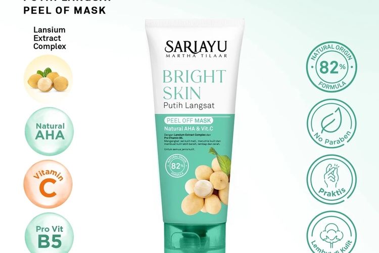 Sariayu Bright Skin Putih Langsat Peel-Off Mask