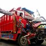 2 Truk di Blitar Tabrakan hingga Ringsek, Sopir Luka Terkena Pecahan Kaca