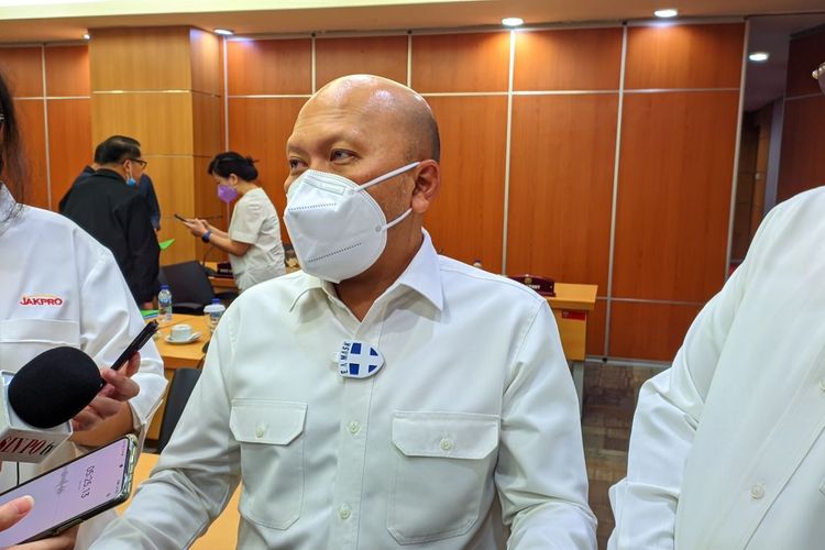 Direktur Pengembangan Bisnis Gunung Kartiko saat ditemui di ruang rapat Komisi B DPRD DKI Jakarta, Rabu (6/10/2021)