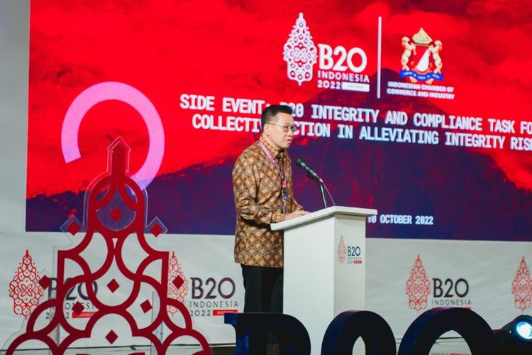 Chair of B20 I&C TF Haryanto Budiman dalam Side Event B20 Integrity and Compliance Task Force bertajuk ?Collective Action in Alleviating Integrity Risks?.