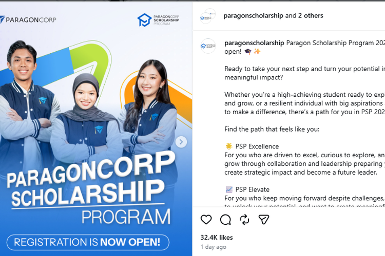 Syarat Daftar ParagonCorp Scholarship Program 2026, Terbuka bagi Maba