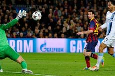 Messi-Alves Gol, Barcelona Bungkam Manchester City 2-1