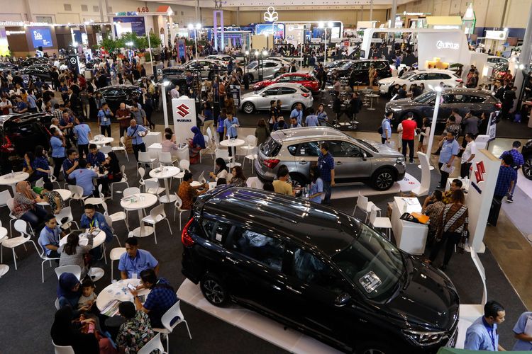 A file photo of an automotive exhibition held in Tangerang on the outskirts of Jakarta dated February 21, 2020. 