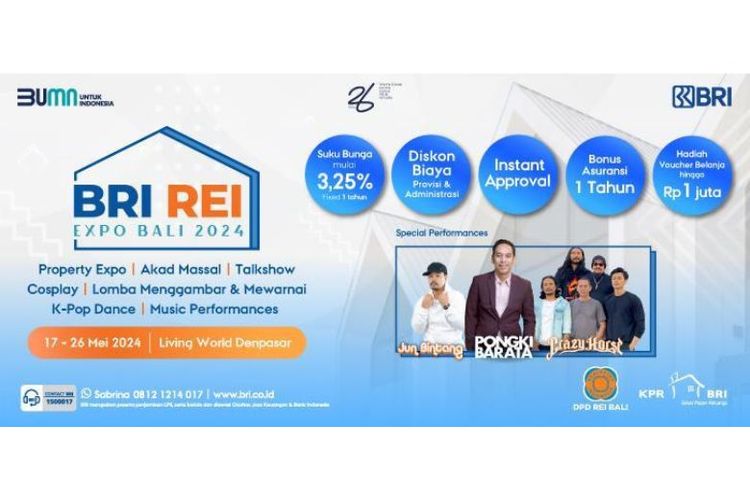 Gandeng REI, BRI Berikan Promo KPR di Acara BRI REI Expo Bali 2024