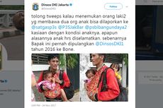 Dinsos DKI Cari Bapak Gendong 2 Anak yang Ingin Pulang ke Bone