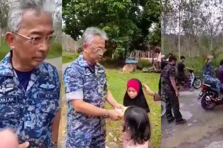 Raja Malaysia Yang di-Pertuan Agong Sultan Abdullah dari Pahang terekam dalam video mengunjungi korban banjir di Lipis, Pahang, sebelum pergi mengendarai sepeda motor.
