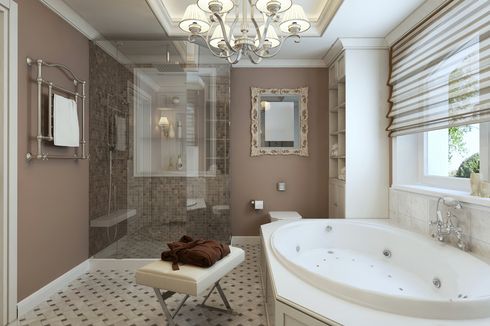 6 Ide Kamar Mandi Art Deco yang Mewah dan Elegan