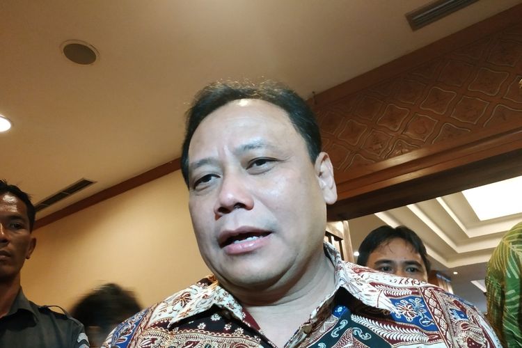 Ketua Bawaslu, Abhan, di Hotel Grand Sahid, Sudirman, Jakarta, Selasa (10/12/2019). 