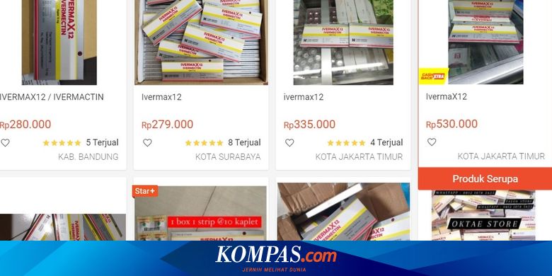 Di E-commerce, Harga Obat Ivermectin Capai Rp 530.000 Per Strip - Kompas.com - Kompas.com