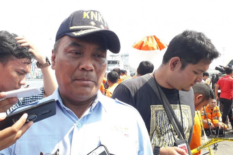 Ketua KNKT Soerjanto Tjahjono di Dermaga JICT 2 Pelabuhan Tanjung Priok, Sabtu (10/11/2018).