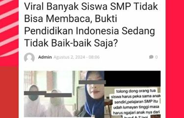 Viral Video Puluhan Pelajar SMP Tak Bisa Baca, Begini Faktanya