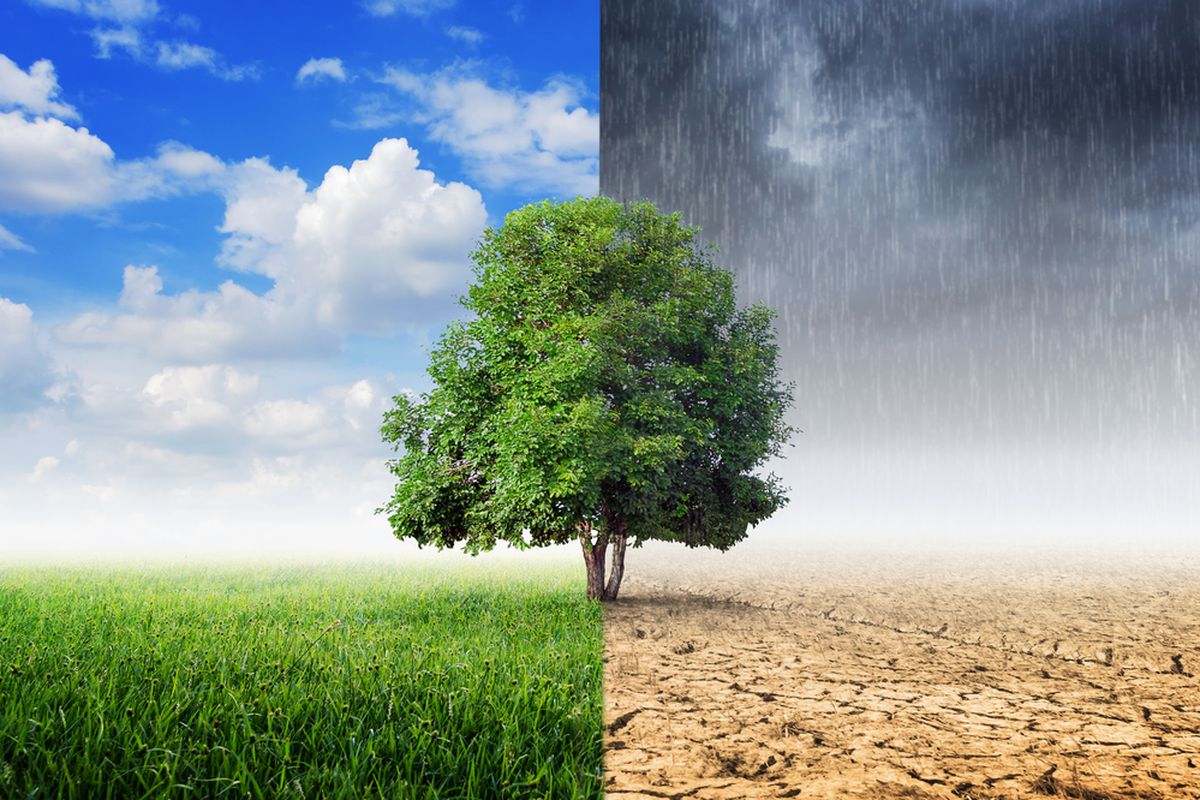 Ilustrasi cuaca, pancaroba, peralihan musim hujan ke musim kemarau.
