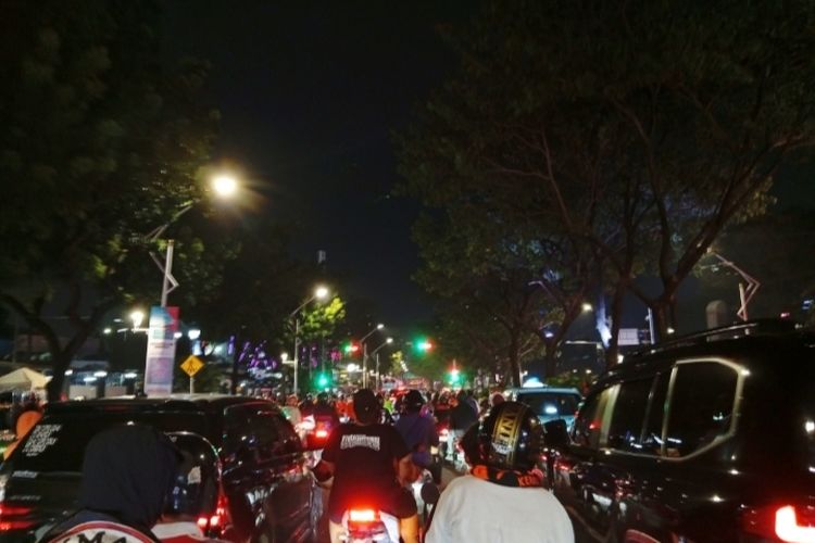 Laga Persija vs Arema Usai, Jalan Gerbang Pemuda Macet di Kedua Arah