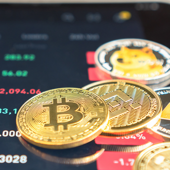 Ilustrasi aset kripto. 