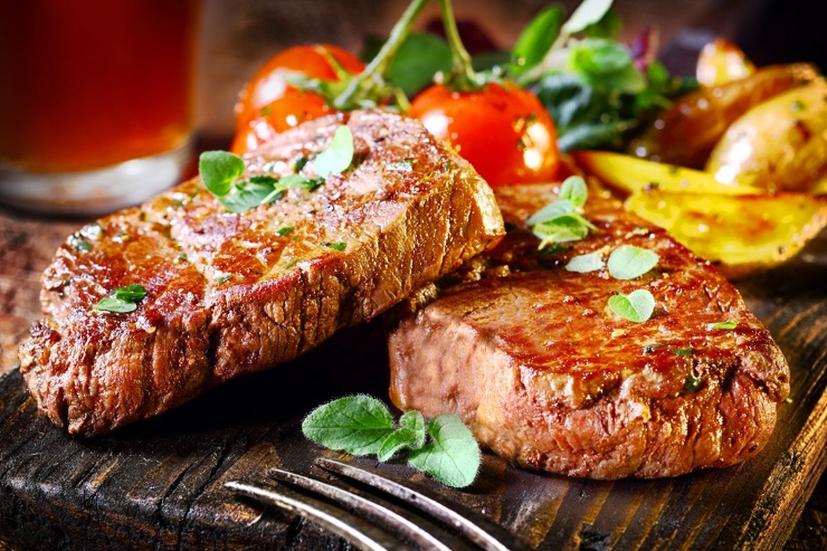 Ilustrasi steak.