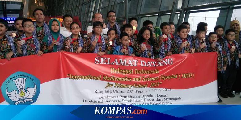 Ri Boyong 23 Medali Di Olimpiade Matematika Tingkat Sd Di China Halaman All Kompas Com